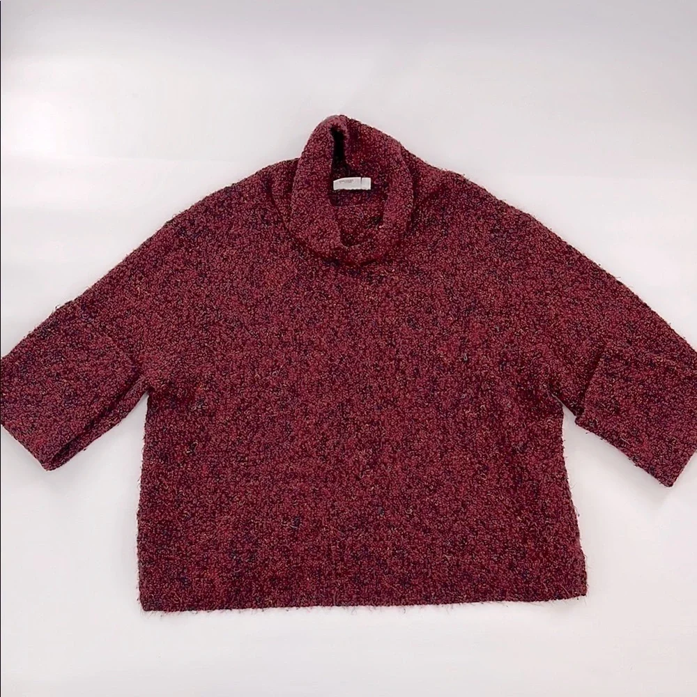 Habitat Red confetti Cowl‎ Neck Sweater Cozy Texture layering essential M/L